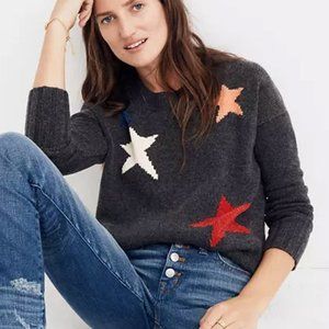 Madewell Gray Starry Night Pullover Sweater